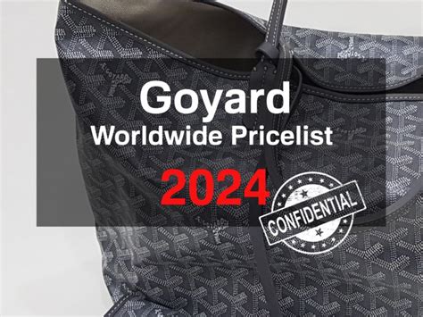 goyard bag price in paris|goyard price list 2024.